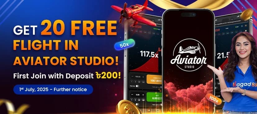 Get ৳200 Free Flight in Aviator Studio!
